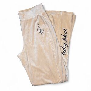 Y2K Baby Phat X F21 Velour Pants Wide Leg with embroidered logo Medium GUC